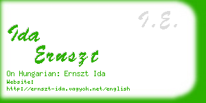 ida ernszt business card